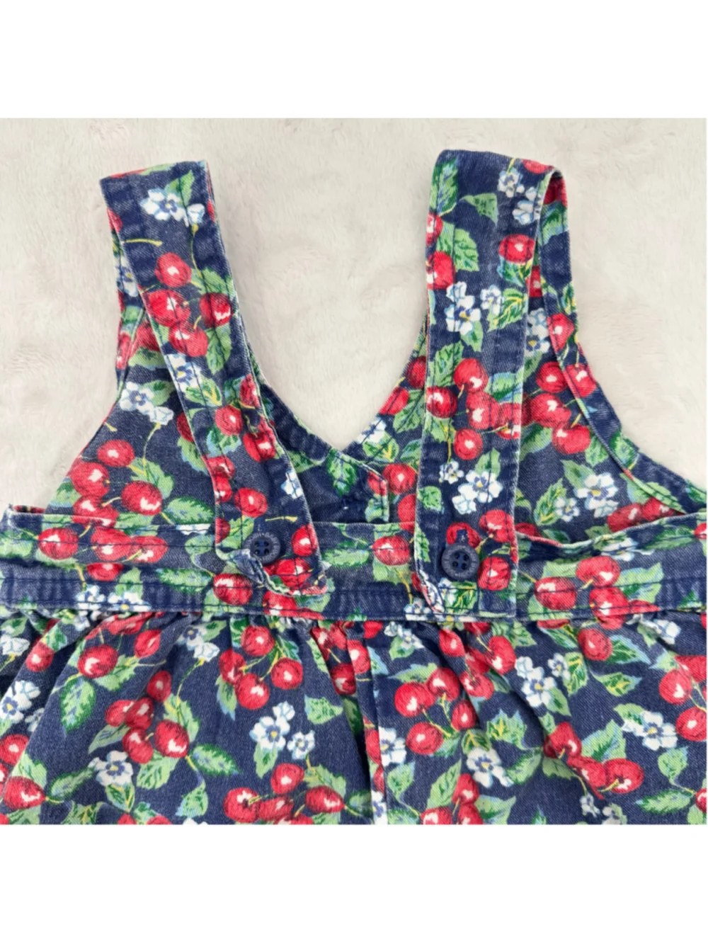 OshKosh B’Gosh RARE Baby B’Gosh Cherry & Blossom Print Bubble Romper Vintage